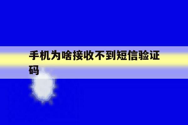 手机为啥接收不到短信验证码 手机为啥接收不到短信验证码