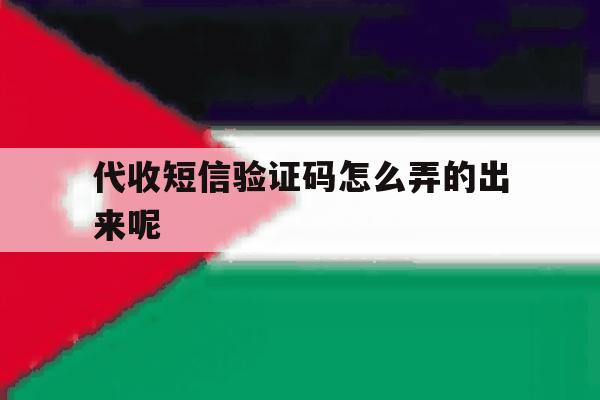 代收短信验证码怎么弄的出来呢 代收短信验证码怎么弄的出来呢