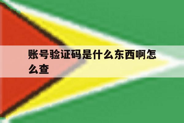 账号验证码是什么东西啊怎么查 账号验证码是什么东西啊怎么查