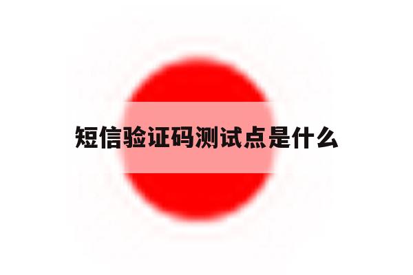 短信验证码测试点是什么 短信验证码测试点是什么