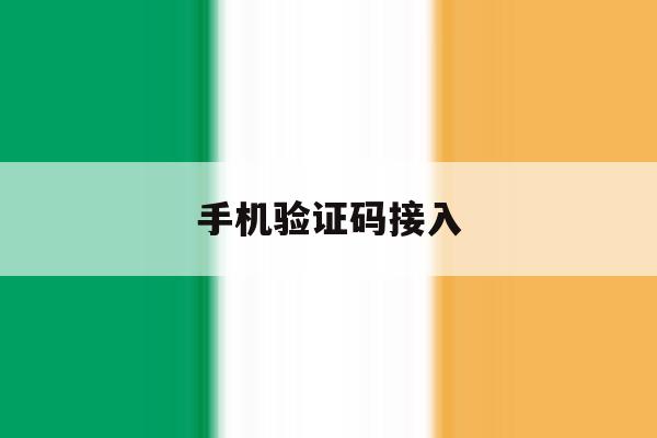 手机验证码接入 手机验证码接入