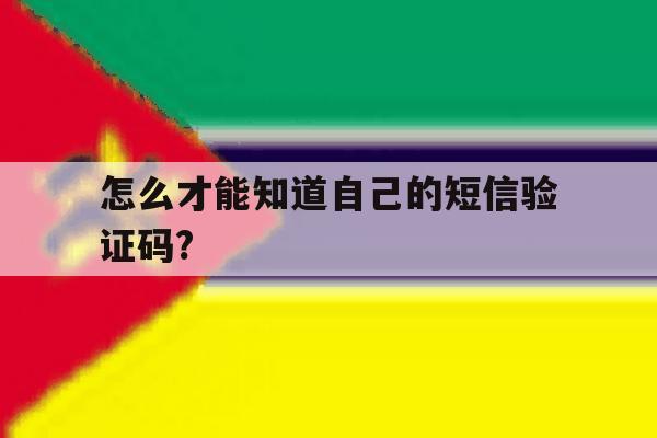 怎么才能知道自己的短信验证码? 怎么才能知道自己的短信验证码?