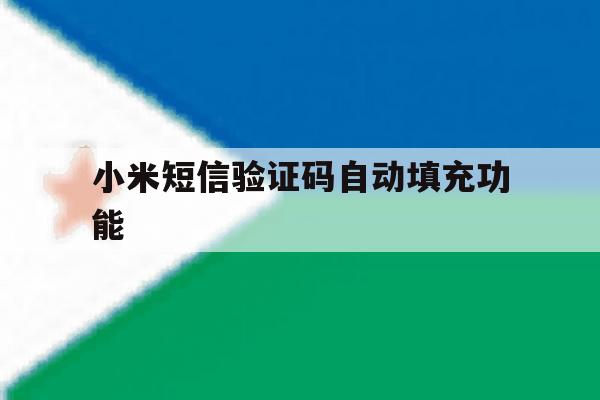 小米短信验证码自动填充功能 小米短信验证码自动填充功能